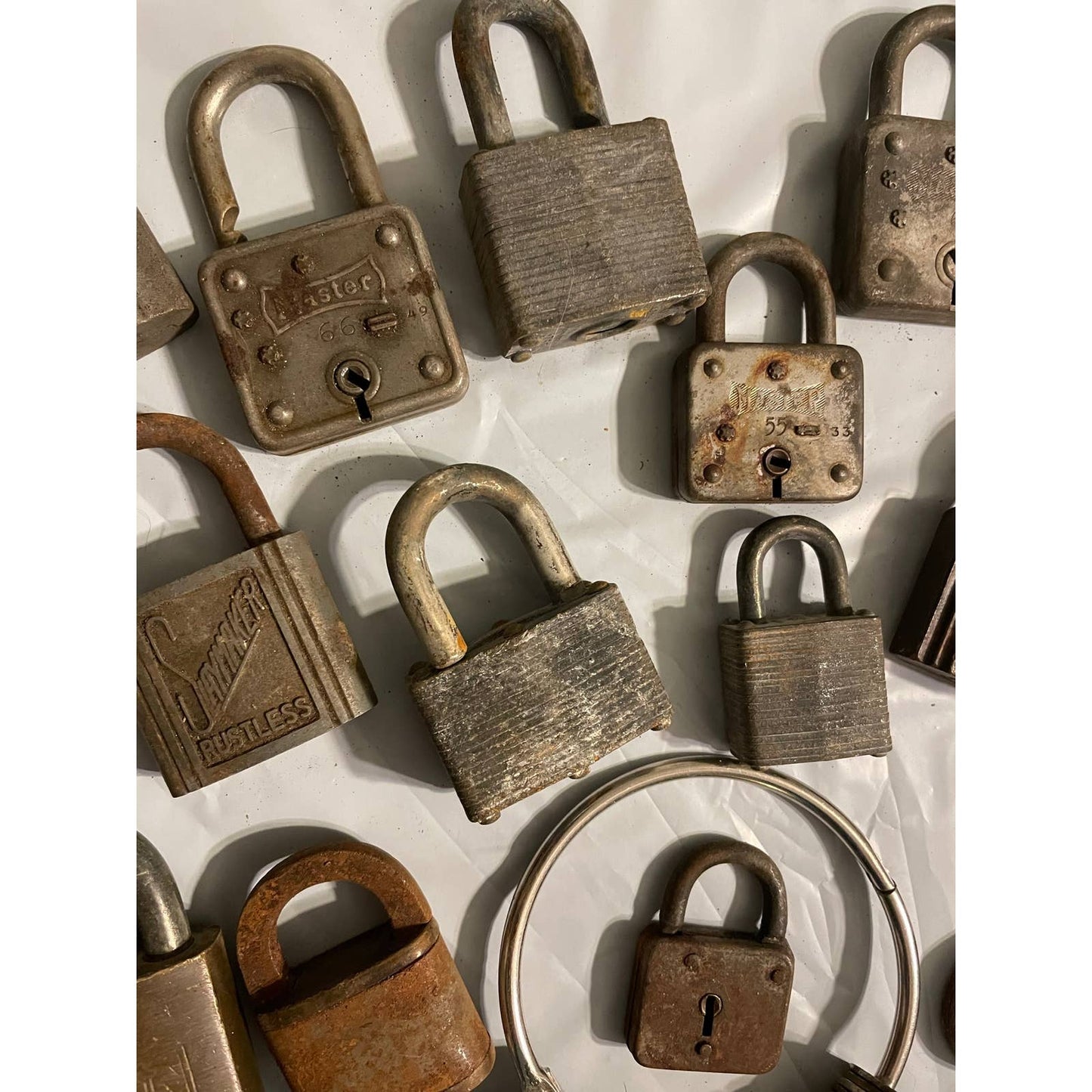 Vintage and Antique Lock Collection with Mismatched Keys