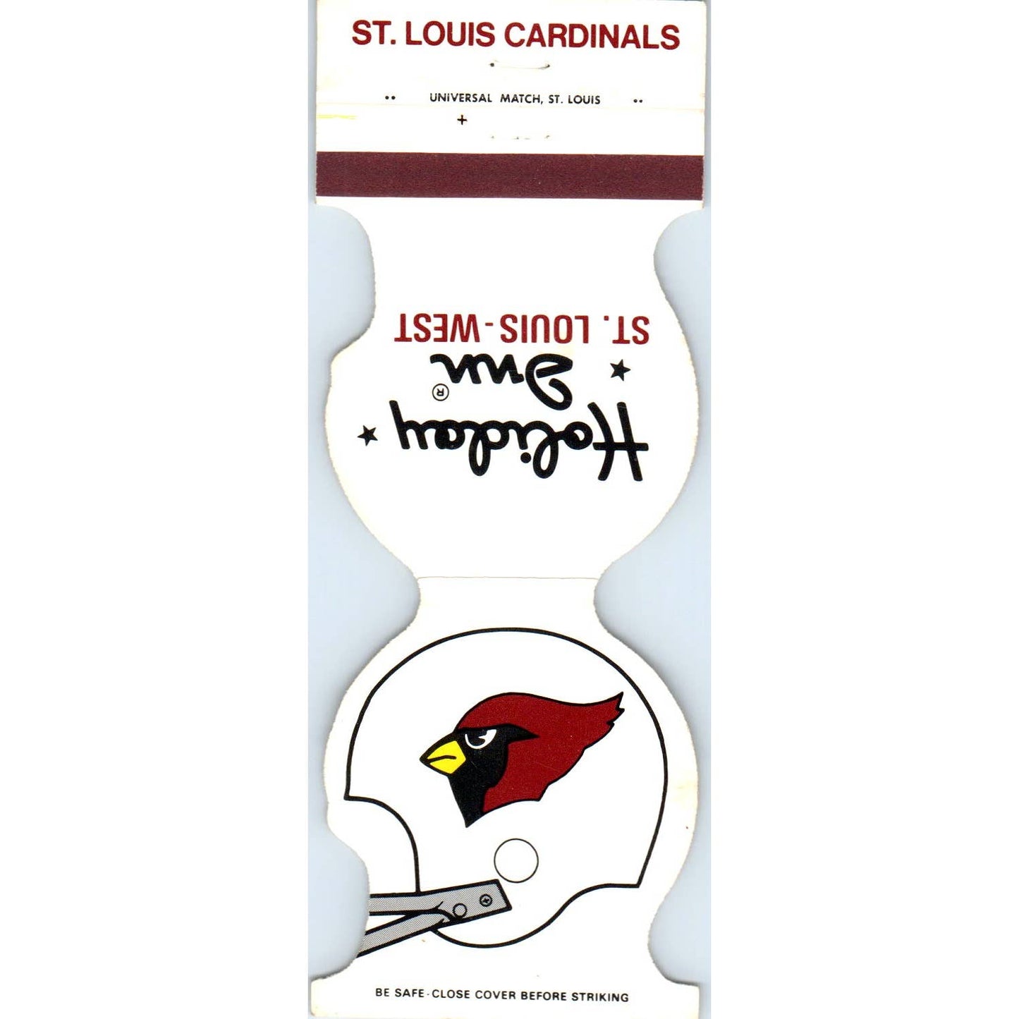 1980 St. Louis Cardinals NFL Helmet Football Schedule Matchbook Cover SA1-M4