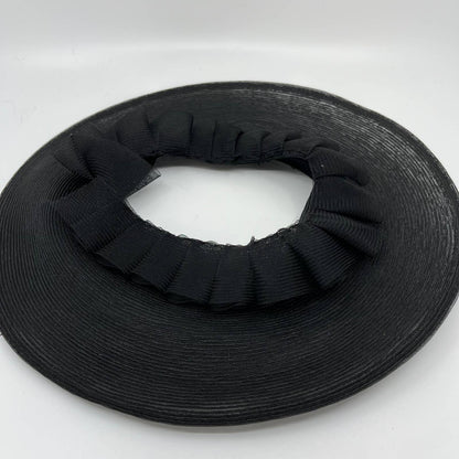 Vintage Woman’s Black Lace Trimmed Open Top Hat HB1