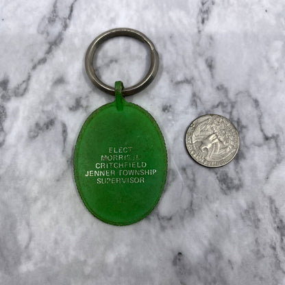 Vintage Keychain Elect Morris L. Critchfield Jenner Township Supervisor SF1