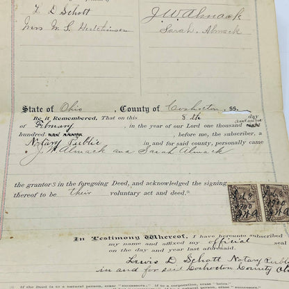 1900 Mortgage Deed JS Nelson Newcastle Ohio C12