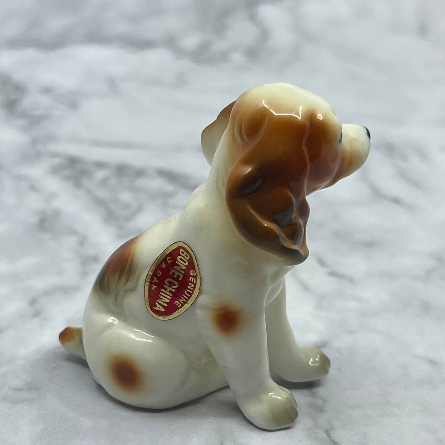 Vintage MCM Hand Painted Cocker Spaniel Dog Bone China Figurine 2.5” SE1