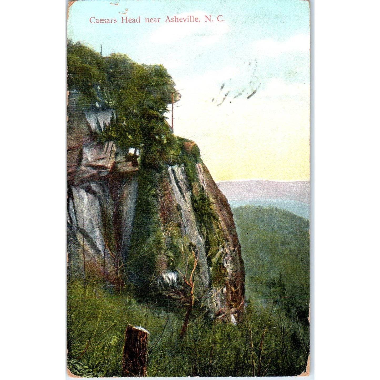 Caesars Head Asheville NC 1910 Original Postcard TK1-P1