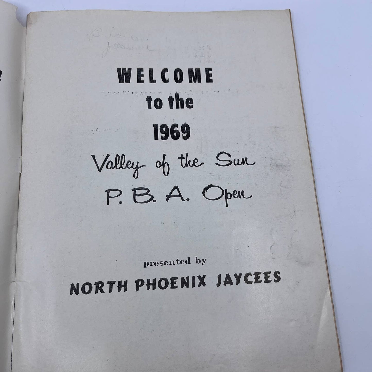 1969 Valley of the Sun P.B.A. Open Bowling Tournament Program Phoenix AZ TH8