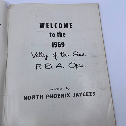 1969 Valley of the Sun P.B.A. Open Bowling Tournament Program Phoenix AZ TH8