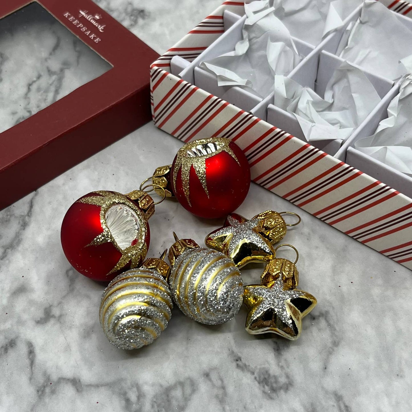 Hallmark: Miniature Decorative Ornaments Set of 6 Keepsake Ornaments 2018 OT1