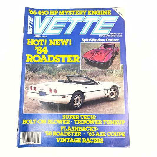 1984 Feb/Mar - VETTE Magazine Corvette 84 CONVERTIBLE SCREW-ON SUPERCHARGER TG1