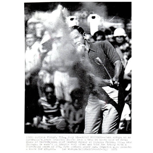 1971 Press Photo Golf Bruce Crampton Western Open at Olympia Fields 8x10" AD2