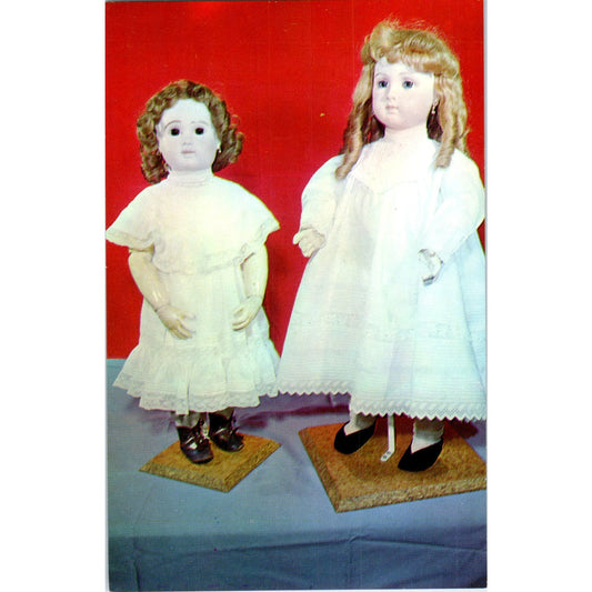 French Steiner and Long Face Jumeau Doll Gay's Doll House Original Postcard PB10