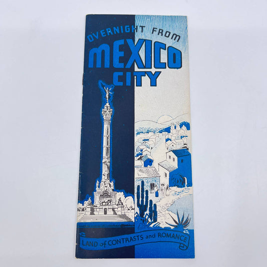 1920s National Railways of Mexico Brochure Book Overnight to Mexico City AB2