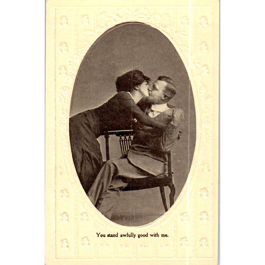 You Stand Awfully Good With Me Victorian Couple Romance Postcard TK1-P18