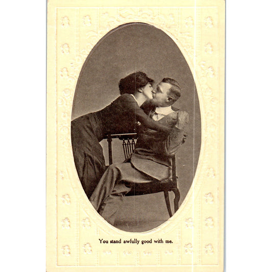 You Stand Awfully Good With Me Victorian Couple Romance Postcard P2-8