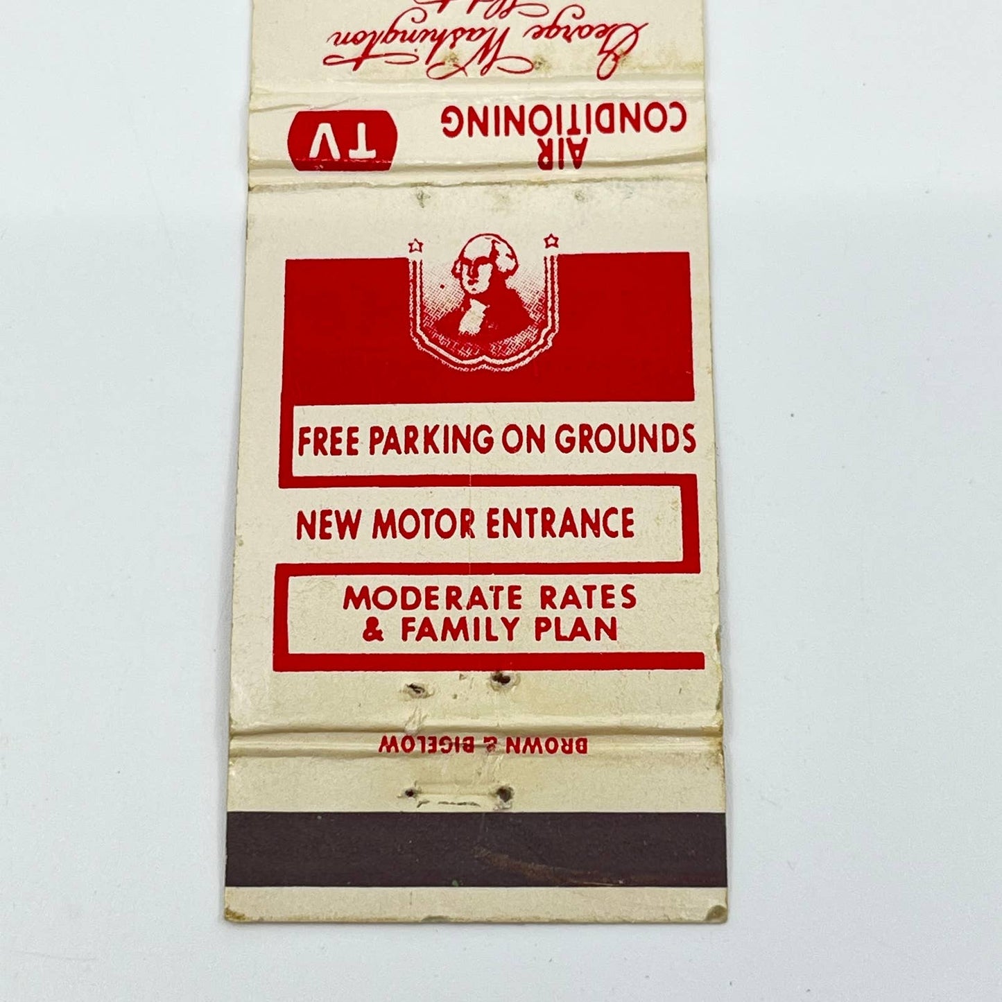 Vintage Matchbook Cover George Washington Hotel Winchester Virginia SC6