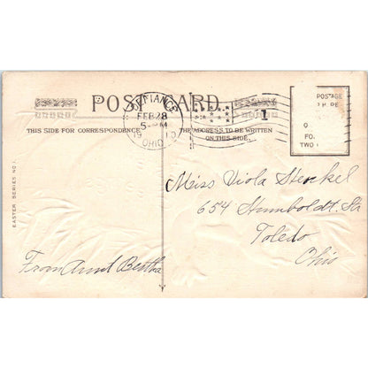 Easter Baby Cherub Cupid Hatching from Egg 1910 Winsch Original Postcard TK1-24