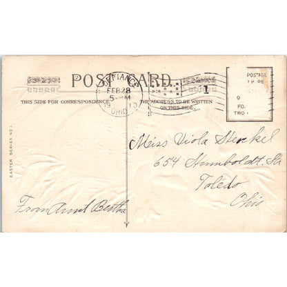 Easter Baby Cherub Cupid Hatching from Egg 1910 Winsch Original Postcard P1-13