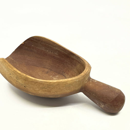 Vintage Primitive Wooden Hand Carved Scoop Flour Coffee Sugar 6” TF5