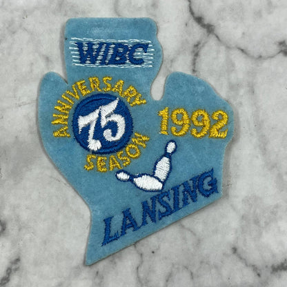 1992 Lansing 75th Anniversary Season WIBC Embroidered Bowling Patch SE7