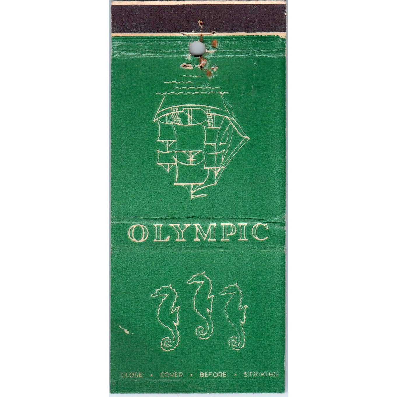 Olympic Hotel Marine Room Seattle Washington Advertising Matchbook Cover SA1-M11