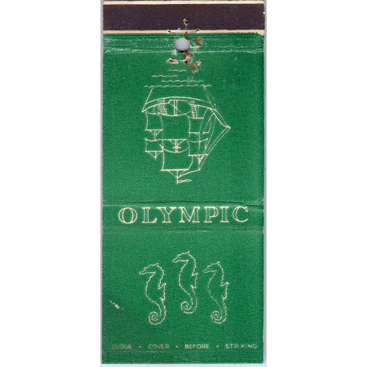 Olympic Hotel Marine Room Seattle Washington Advertising Matchbook Cover SA1-M11