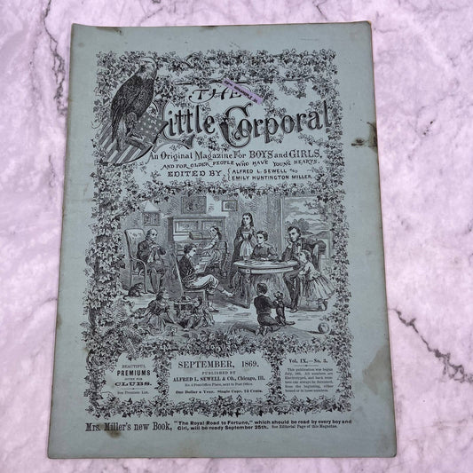 1869 Sept - The Little Corporal Original Magazine For Boys And Girls TB5