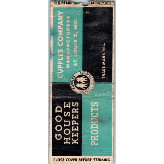 Cupples Company Good Housekeepers St Louis MO Advertising Matchbook Cover MM10-2