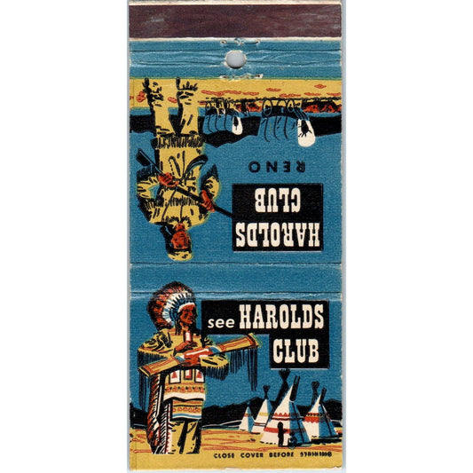 Harolds Club Reno Nevada Advertising Matchbook Cover SB3-M7