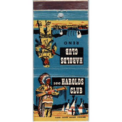 Harolds Club Reno Nevada Advertising Matchbook Cover MM11-8