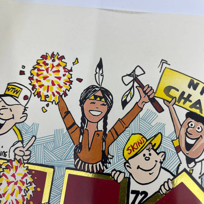 1987 JRaymond Washington Redskins Super Bowl Poster ~9.5x27" RU1