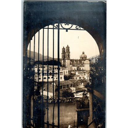 Santa Prisca de Taxco Church Mexico - Original RPPC Postcard TJ7-MP