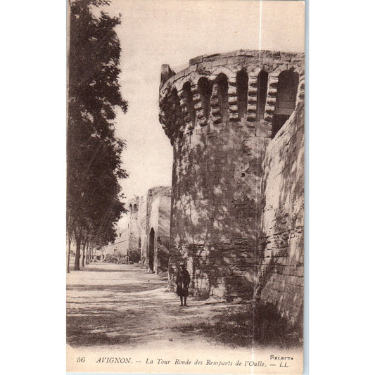 Avignon La Tour Ronde des Remparts de l'Oulle Original Postcard P1-15