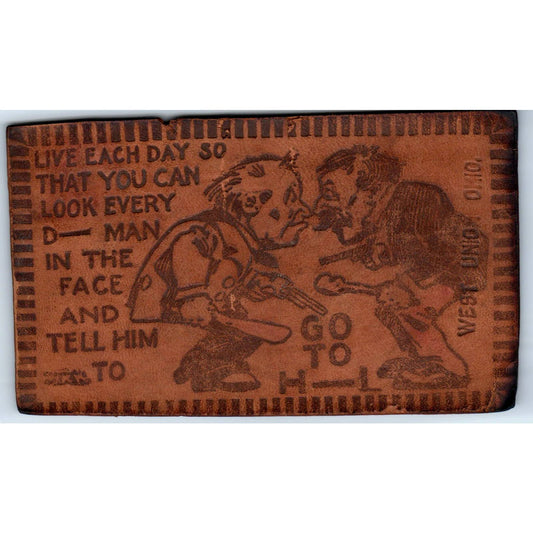1907 West Union Ohio Humor Leather - Original Postcard TJ9-P1