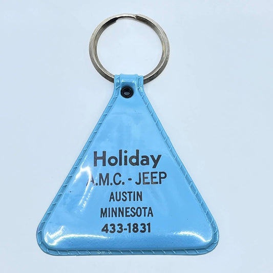 Vintage Key Chain Holiday A.M.C. Jeep Austin MN Keychain SD5