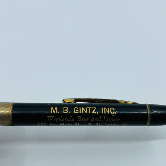 Vintage Mechanical Pencil M. B. Gintz Beer & Liquor East St. Louis IL SB3