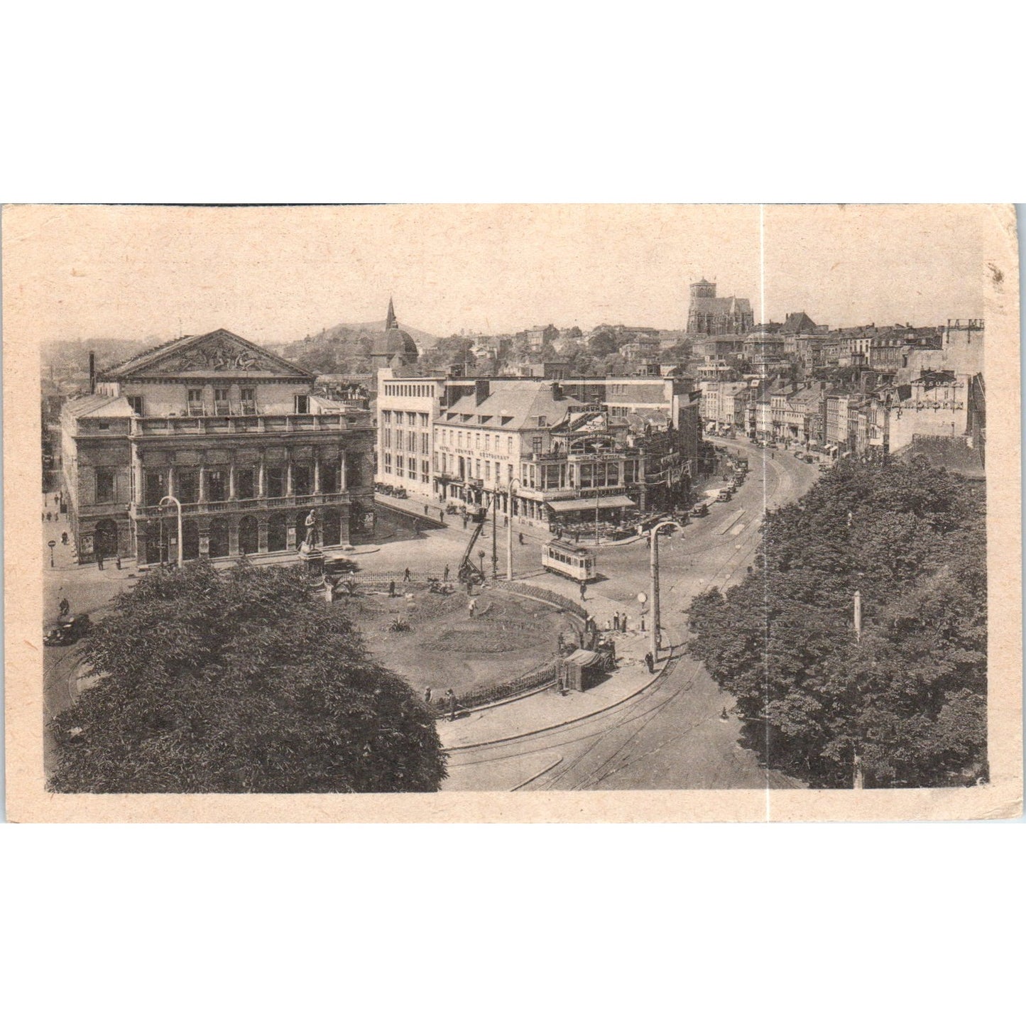 Liège Carrefour Boulevard de la Sauvenière Original Postcard P1-15
