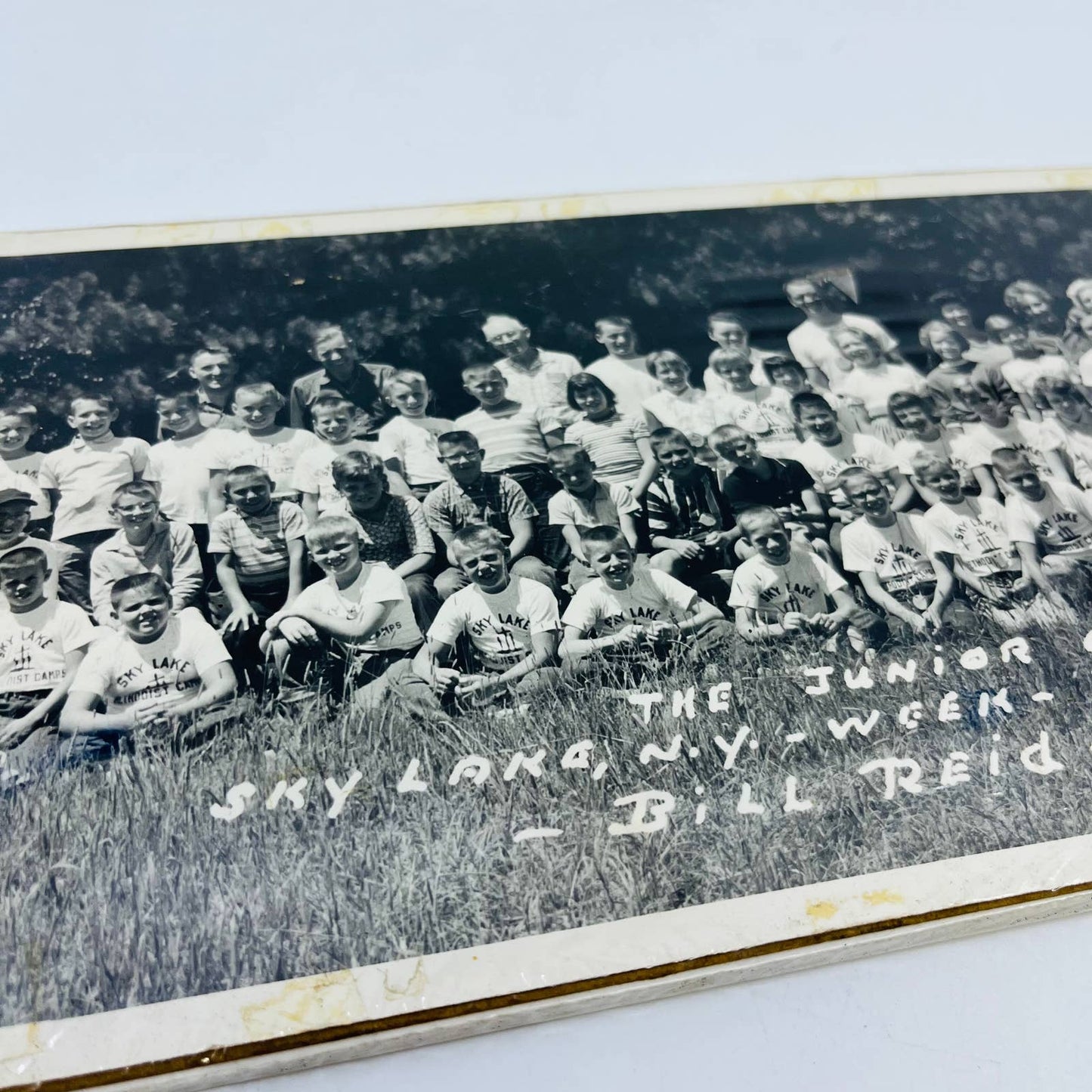 1962 Junior Camp Photo Sky Lake New York July 8th-14th Bill Reid 5.5x14” TD8