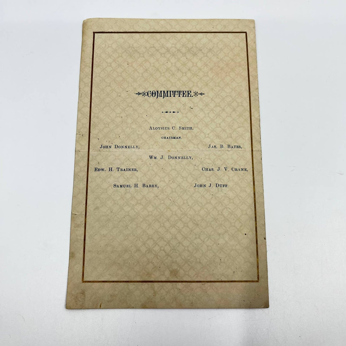 1879 St. John’s Institute Lehmann’s Hall Drama Event Program Baltimore MD AA7