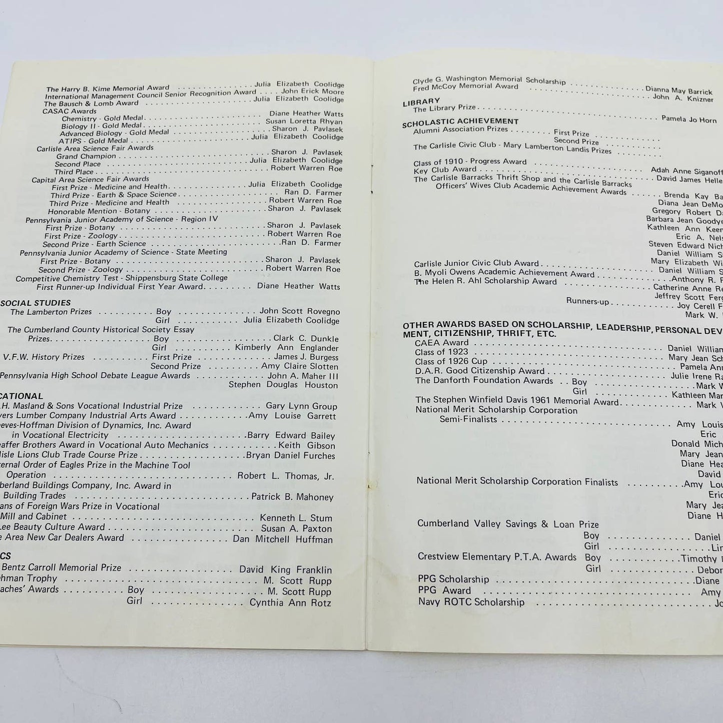 1976 Carlisle Senior High School Commencement Program Carlisle PA D2