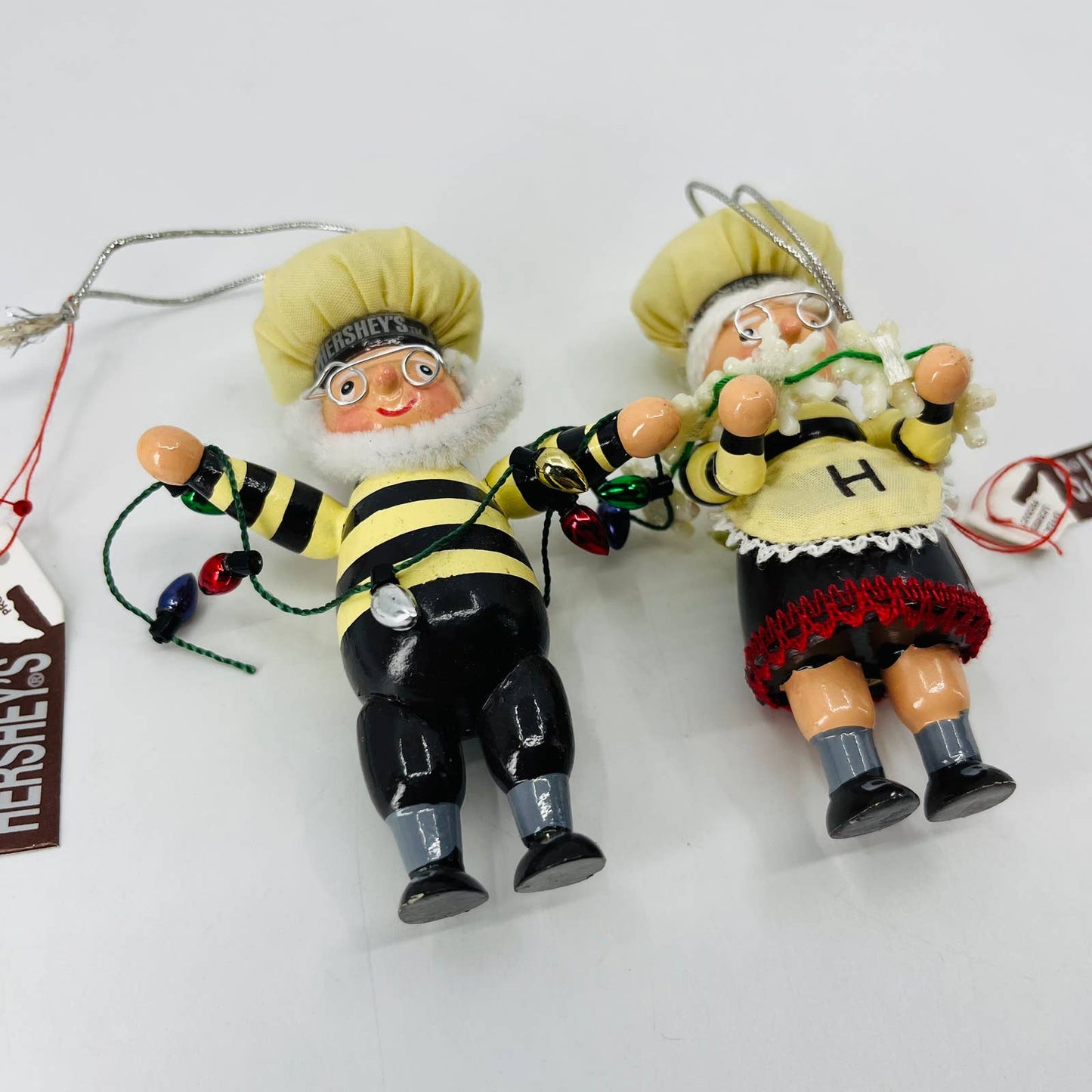 Kurt Adler Hershey's Collector Series  Elf Ornaments 2003 NWT Boy & Girl SB6