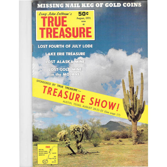 Long John Lathams Lost Treasure Magazine Lost Mines, Buried, Sunken Aug 1971 MB1