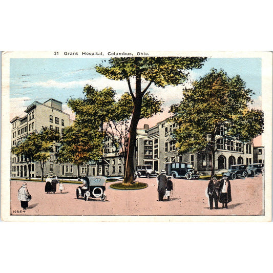 Vintage Postcard Grant Hospital, Columbus OH TD8-O2