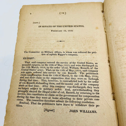 RARE 1820 Report of the Secretary of War Memo John C Calhoun to Henry Clay L2-3