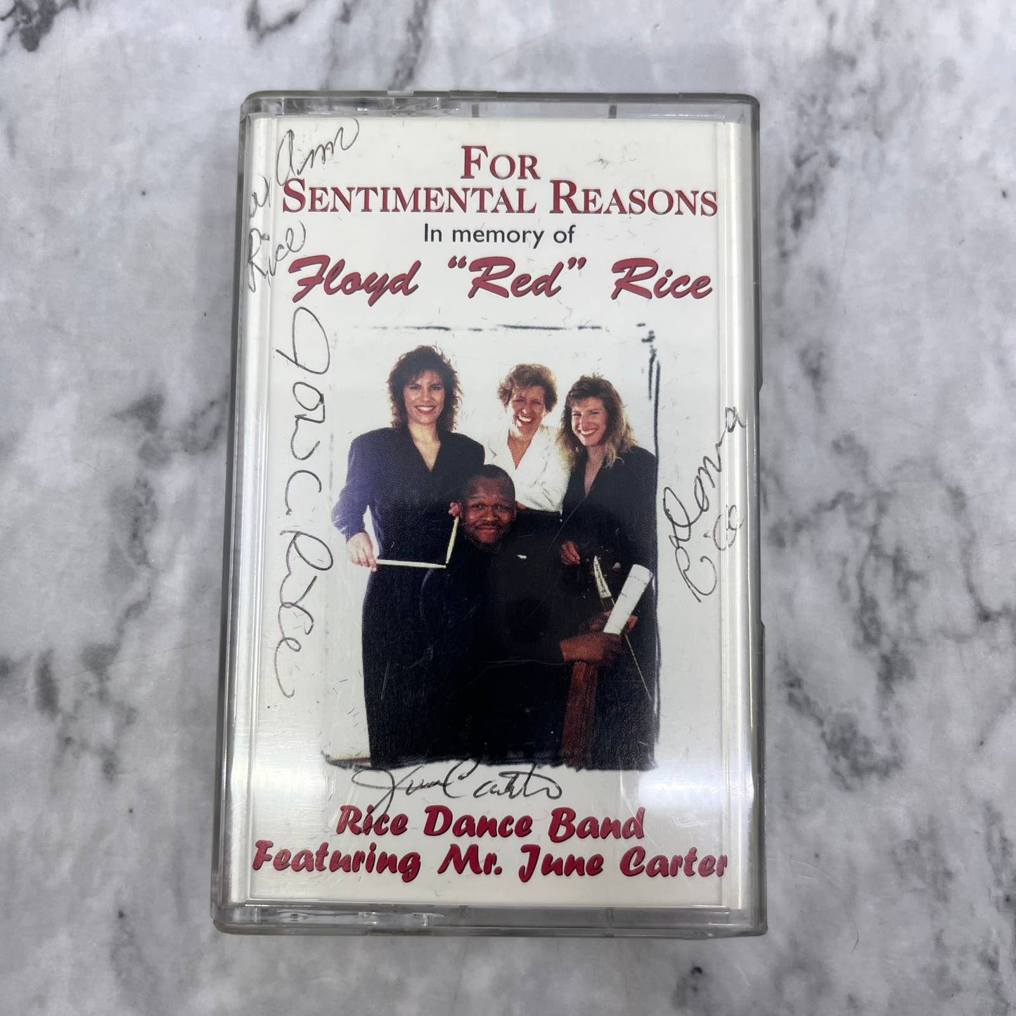Rice Dance Band in Memory of Floyd Red Rice SIGNED Cassette Tape TD9-60