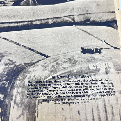 1941 WW2 German Nazi Magazine "Wiener Muftrierte" Battle For Tobruk FL3
