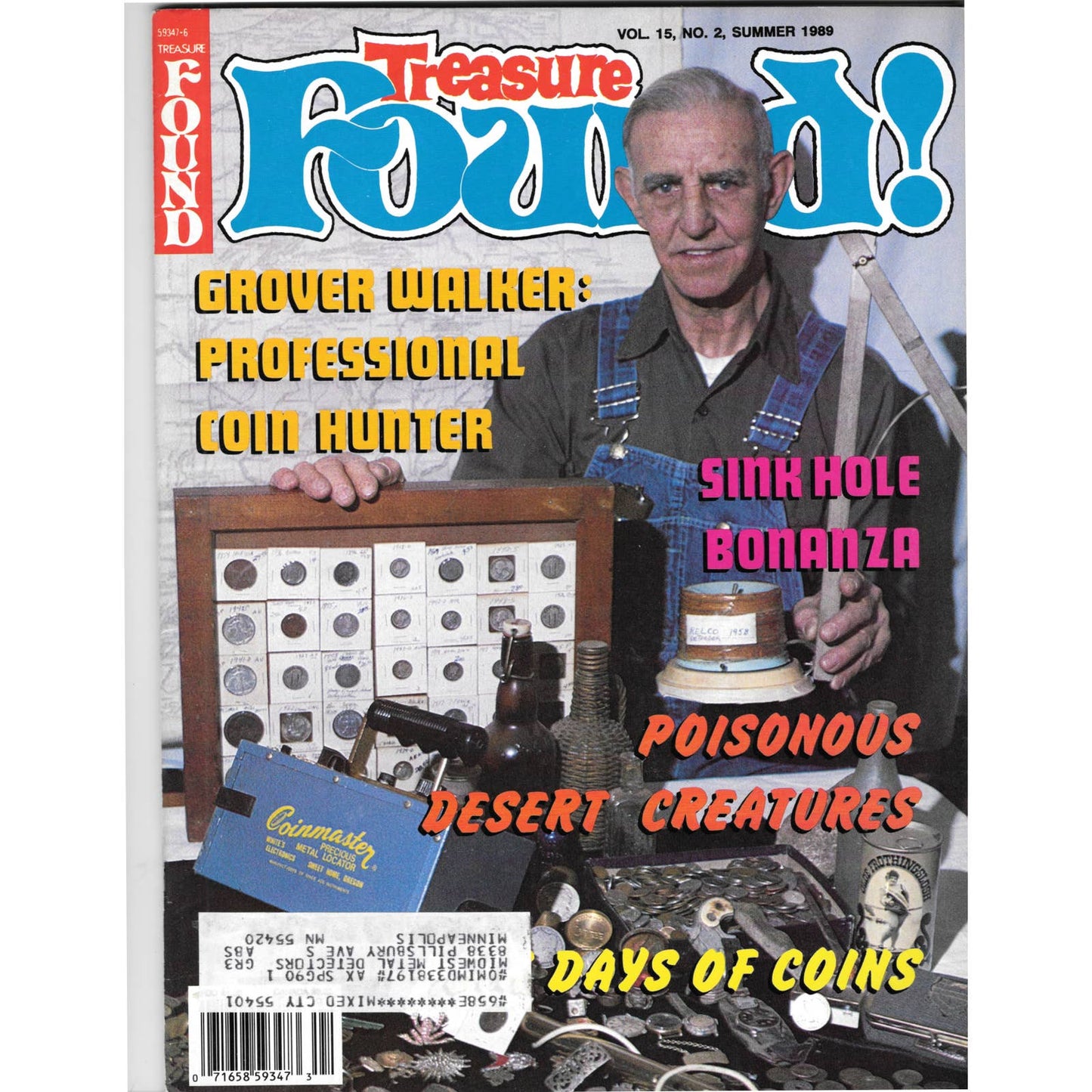 Treasure Found! Magazine 1989 Summer Metal Detecting Gold Diamonds M2