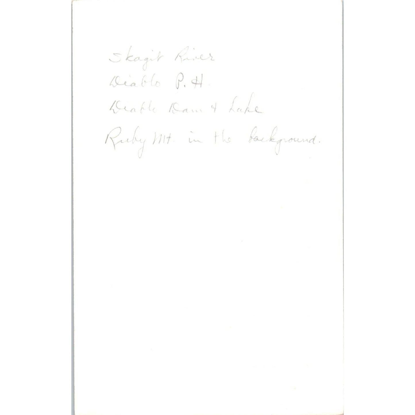 Vtg Postcard Seattle Skagit Power Project Diablo Dam & Lake Washington TD9-W2