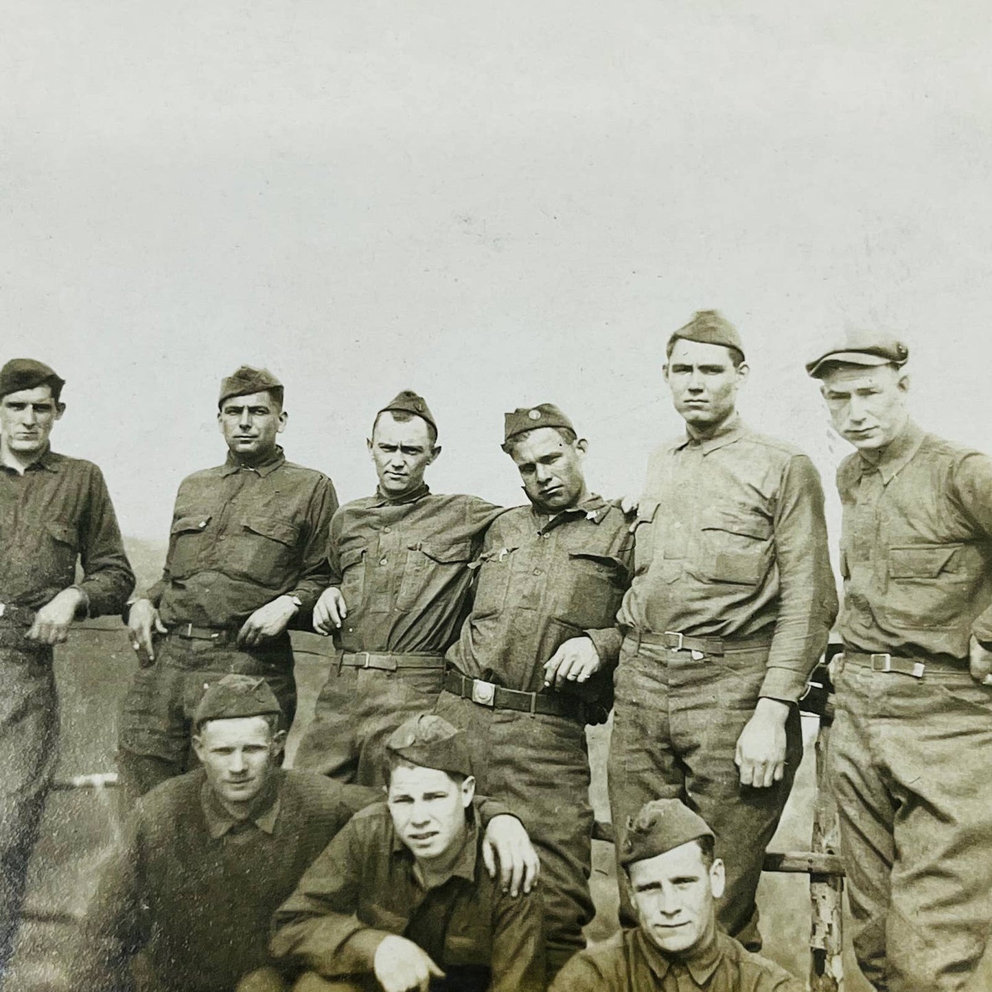 Early 1900s RPPC WWI US Army Military Servicemen Pose Burg Pyrmont Germany PA9