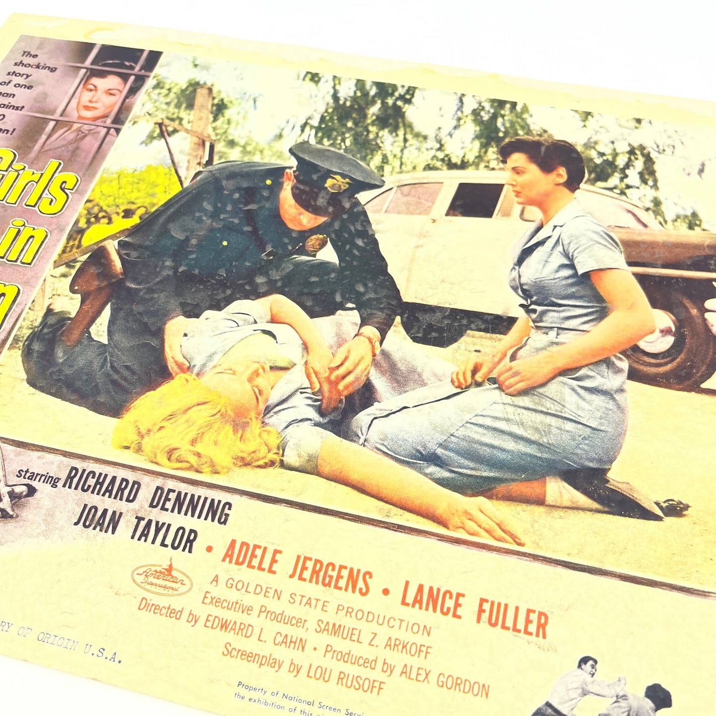 1956 Girls in Prison Richard Denning Joan Taylor Lobby Card FL4