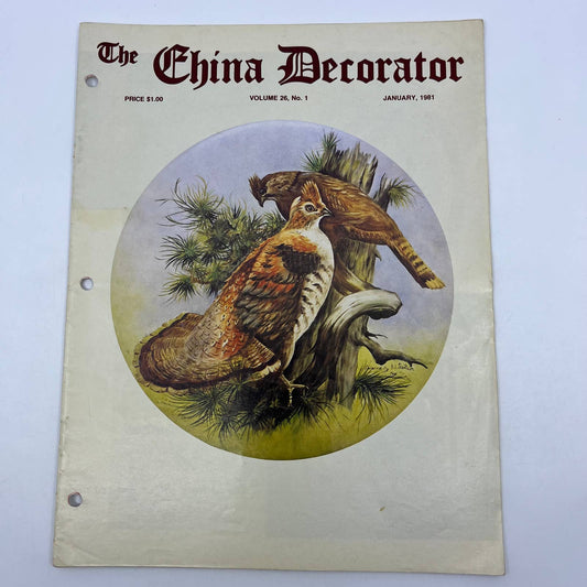 1981 Jan - The China Decorator Magazine - Grouse, F.L. Sartain TH8