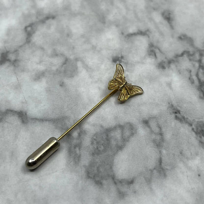 Vintage Gold Tone Butterfly Stick Pin SE6
