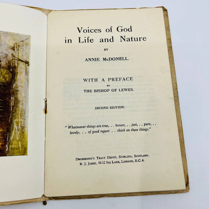 c1910 Voices of God in Life and Nature Annie McDonell EA4